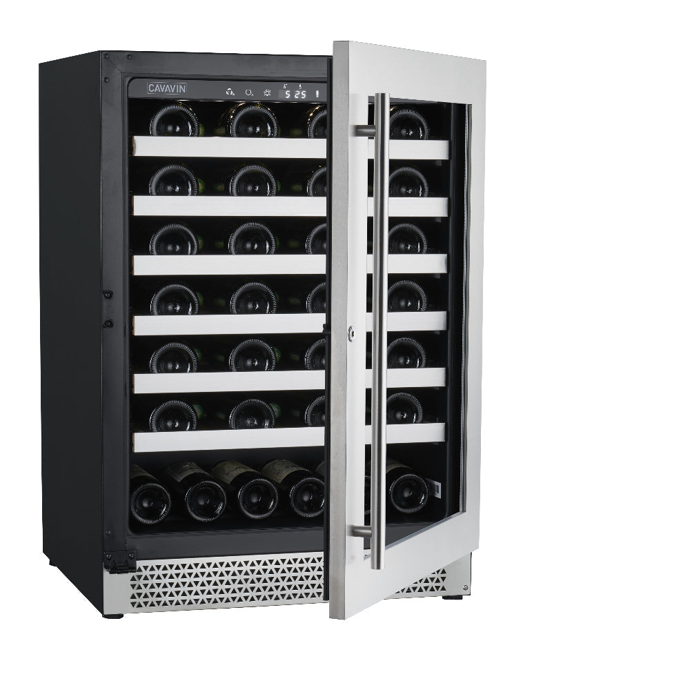 Cavavin Vinoa 24 in. 48 Bottle Wine Cooler in Stainless Steel V-048WSZ