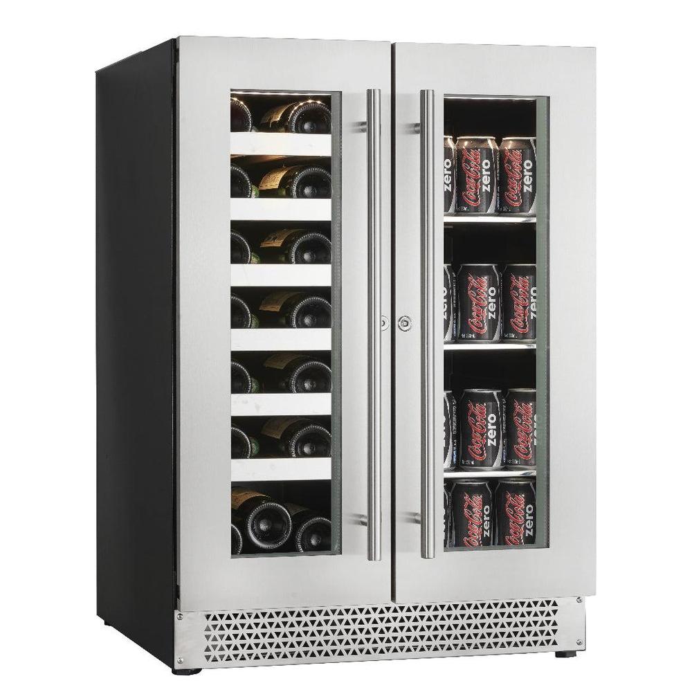 Cavavin Vinoa 24 in. 66 Can/21 Bottle Beverage Center in Stainless Steel V-87WBVC