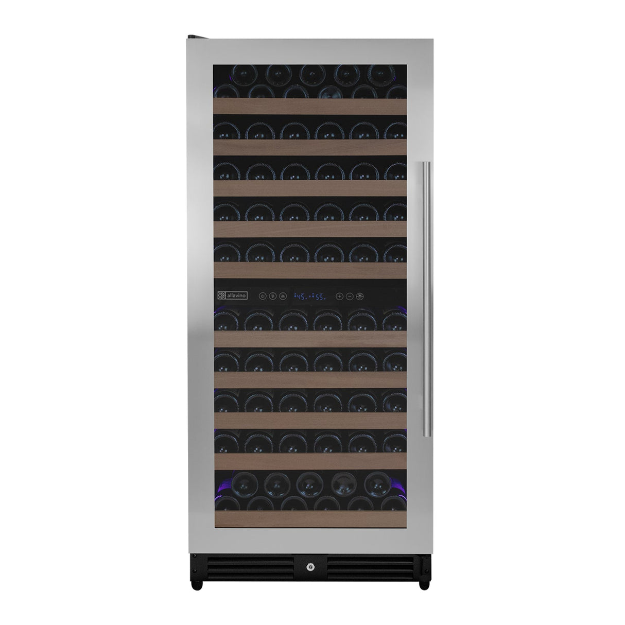 Allavino Reserva Series 119-Bottle 55″ Tall Dual Zone Left Hinge Stainless Steel Wine Refrigerator VSW11955D-2SL