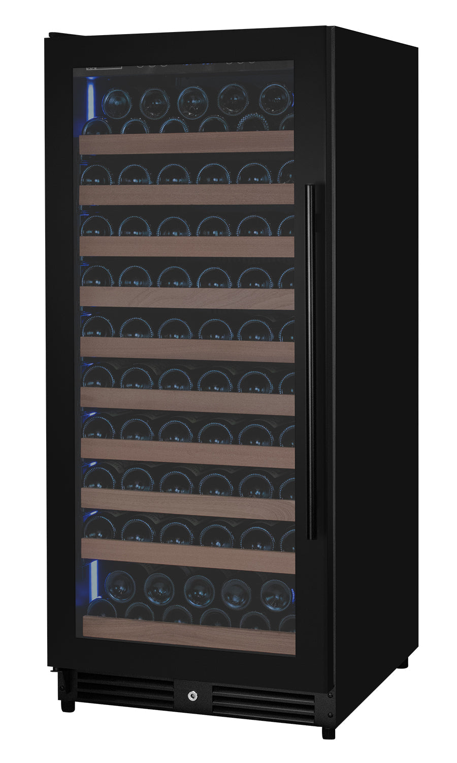 Allavino Reserva Series 119‑Bottle 55″ Semi Tall Single Zone Left Hinge Black Metal Wine Refrigerator VSW11955S‑1BL