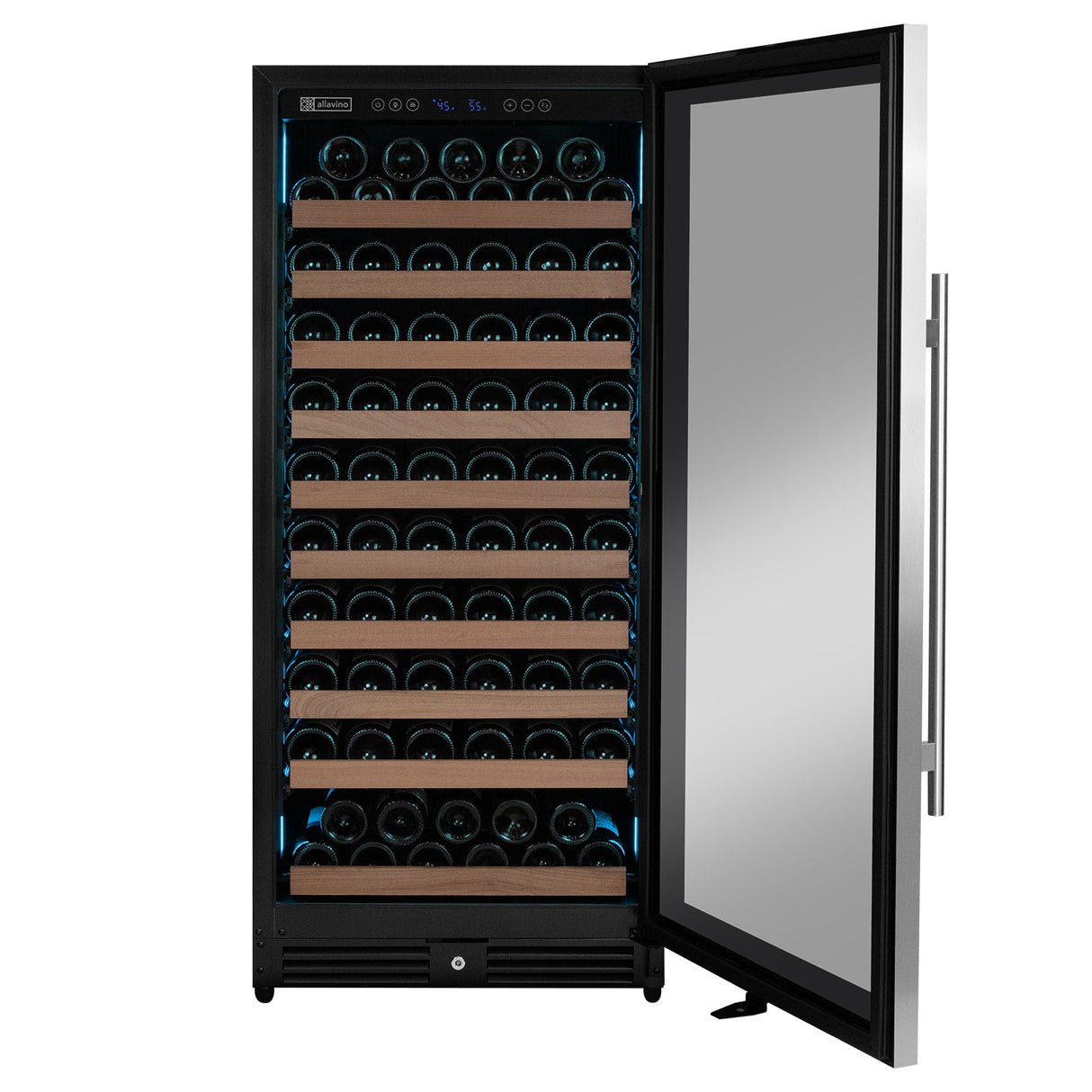 Allavino Reserva Series 119 Bottle 55" Tall Single Zone Right Hinge Stainless Steel Wine Refrigerator