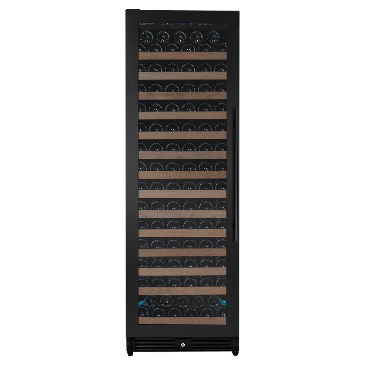 Allavino Reserva Series 163 Bottle 71" Tall Single Zone Left Hinge Black Metal Wine Cooler Refrigerator