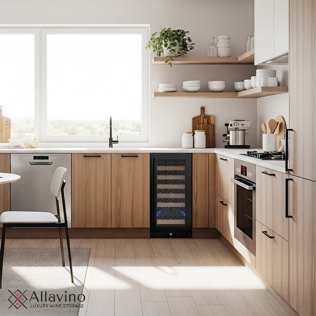 Allavino Reserva 15" 30-Bottle Single Zone Black Right Hinge Wine Refrigerator VSW3015S-1BR
