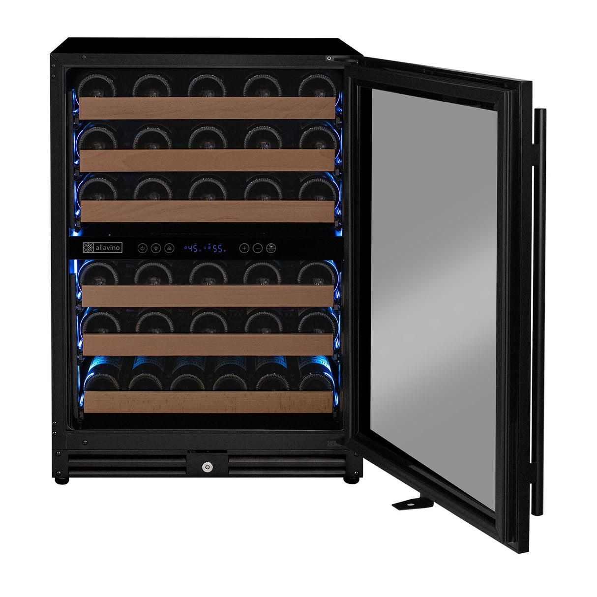 Allavino Reserva Series 51-Bottle Dual Zone Built-In Luxury Wine Refrigerator with Black Door Right Hinge VSW5134D-2BR