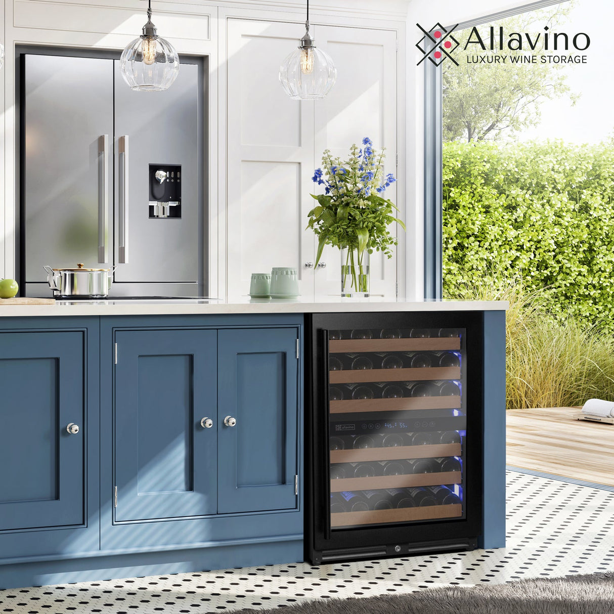 Allavino Reserva Series 51-Bottle Dual Zone Built-In Luxury Wine Refrigerator with Black Door Right Hinge VSW5134D-2BR