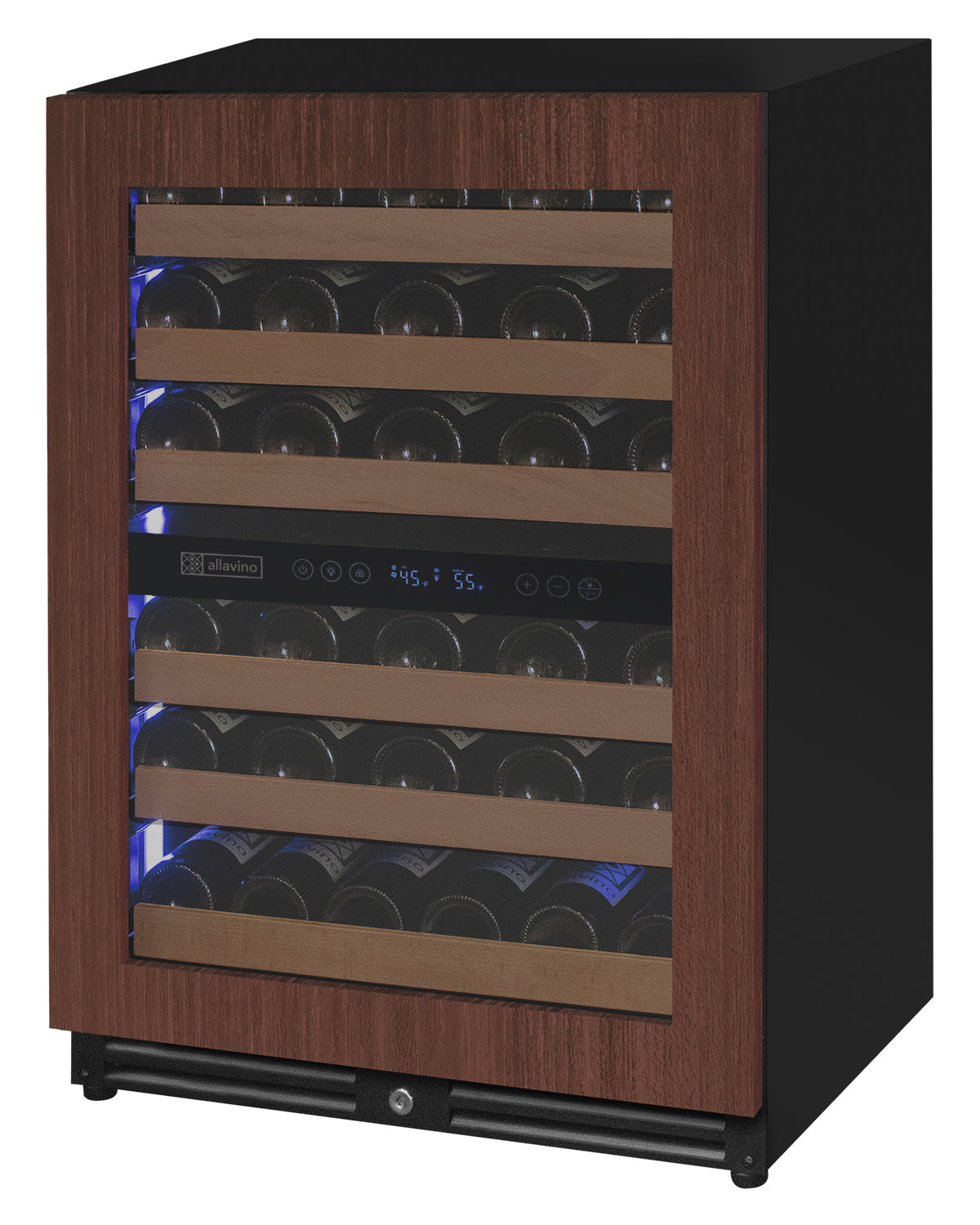 Allavino Reserva Series 51″ Dual Zone Built‑In Luxury Wine Refrigerator with Panel‑Ready Overlay Door Left Hinge