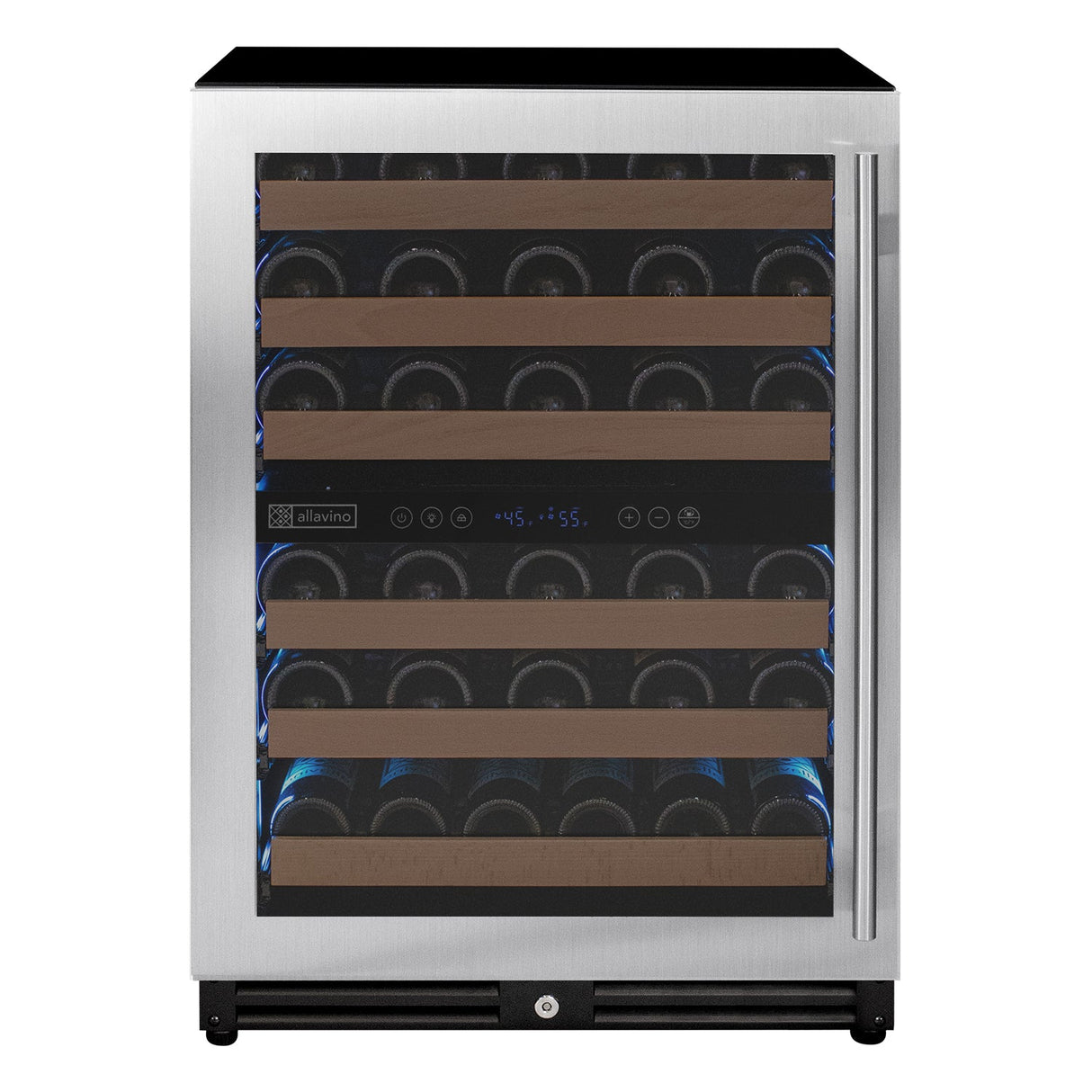 Allavino Reserva Series 51-Bottle Dual Zone Built-In Luxury Wine Refrigerator with Stainless Steel Door Left Hinge VSW5134D-2SL