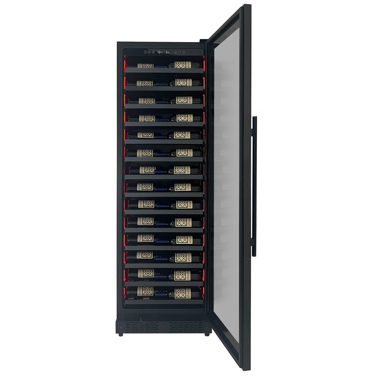 Allavino Reserva Series 67-Bottle 71″ Tall Single Zone Right Hinge Black Shallow Wine Refrigerator Console