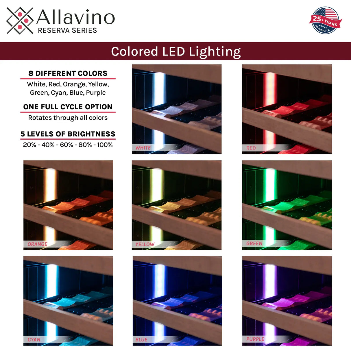 Allavino Reserva 67 Bottle 71" Single Zone Panel Ready Wine Refrigerator VSW6771S-1PRR