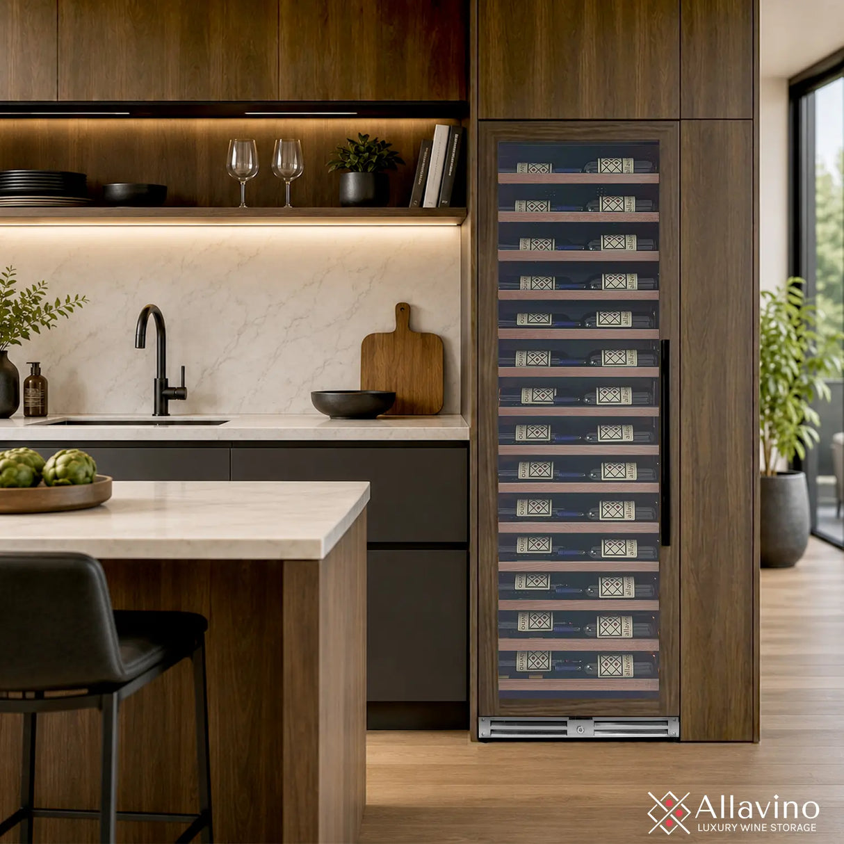 Allavino Reserva 67 Bottle 71" Single Zone Panel Ready Wine Refrigerator VSW6771S-1PRR