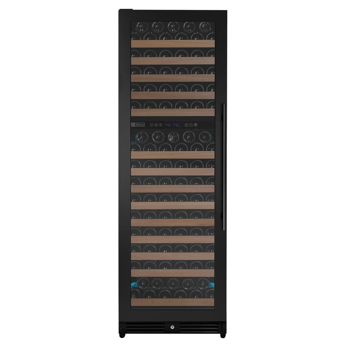 Allavino Reserva Series 172 Bottle Dual Zone Built-in Wine Refrigerator with Black Metal Door - Left Hinge