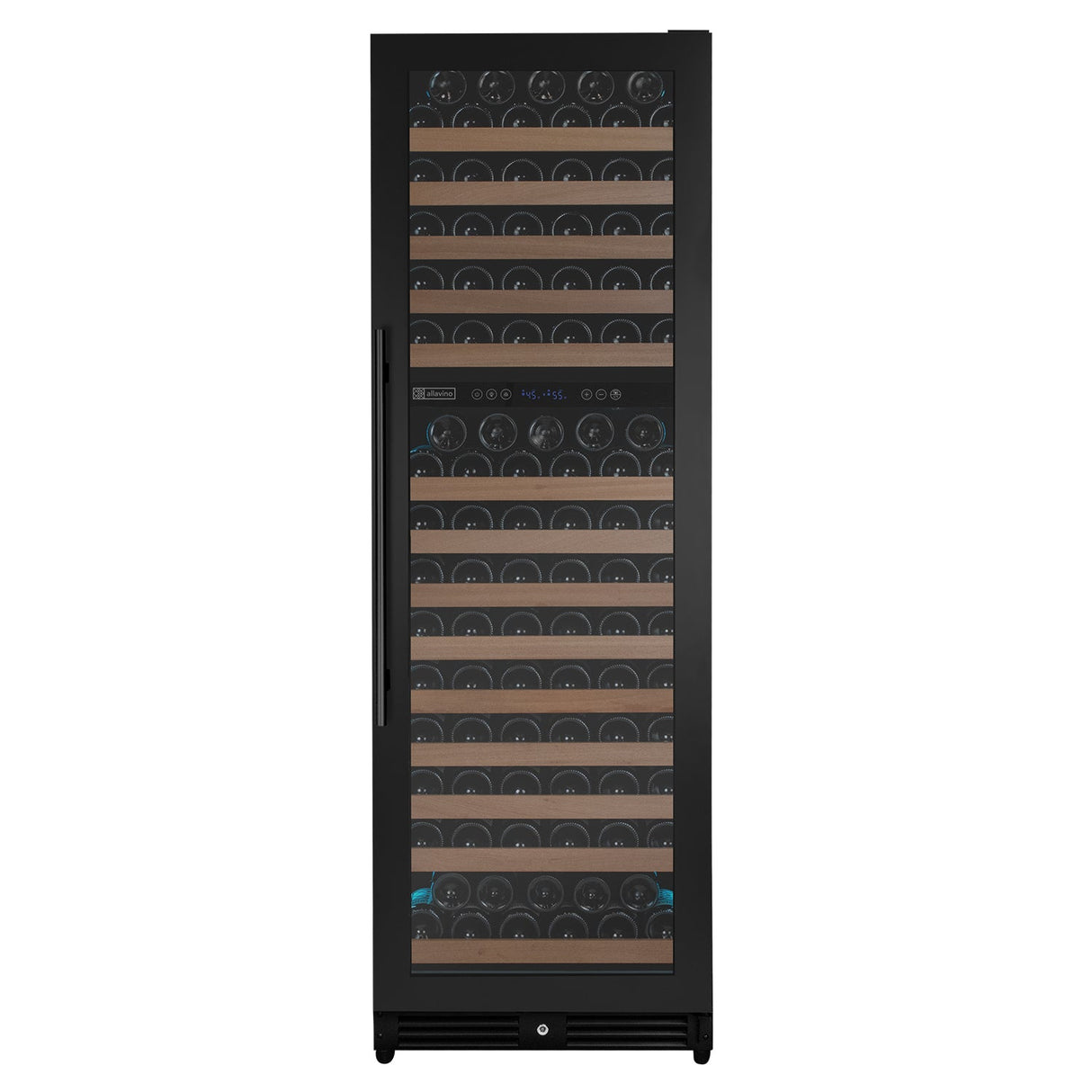 Allavino Reserva Series 172 Bottle Dual Zone Built-in Wine Refrigerator with Black Metal Door - Right Hinge