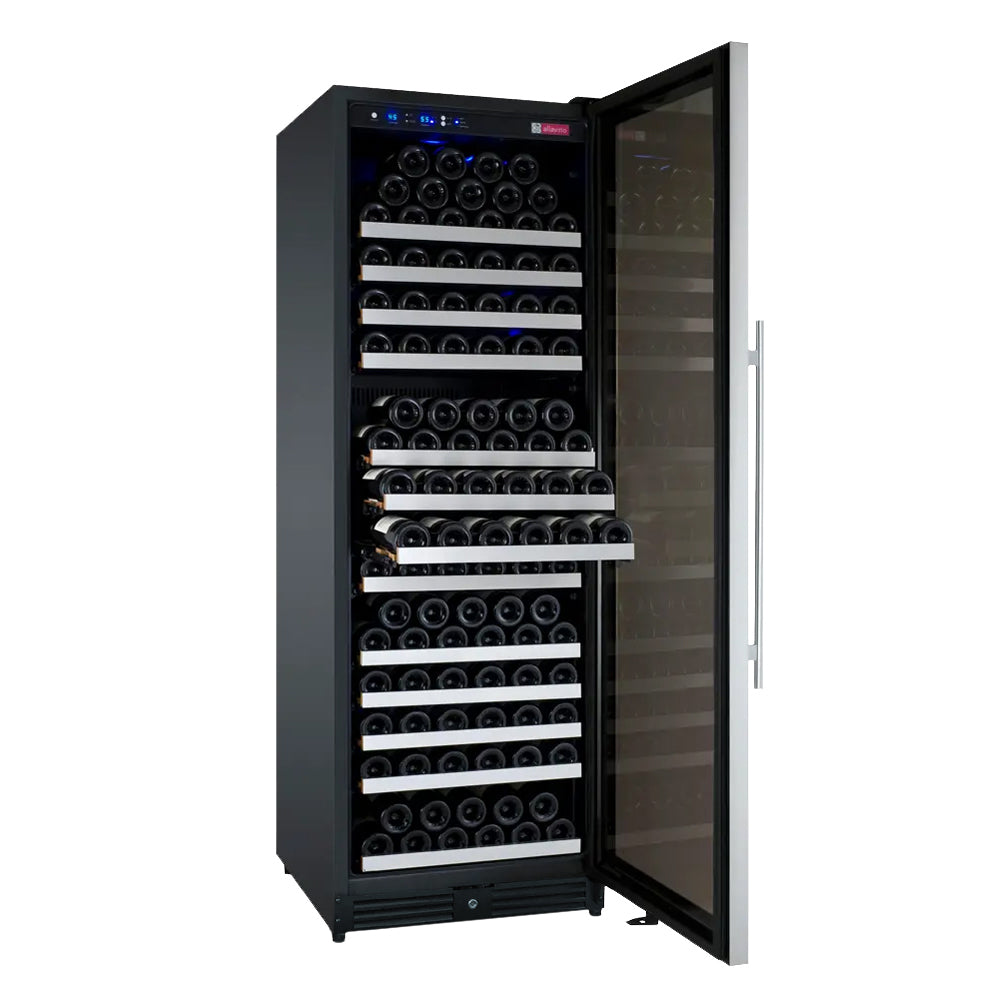 Allavino 24” Wide FlexCount II Tru-Vino 177 Bottle Single Zone Stainless Steel Right Hinge Wine Refrigerator