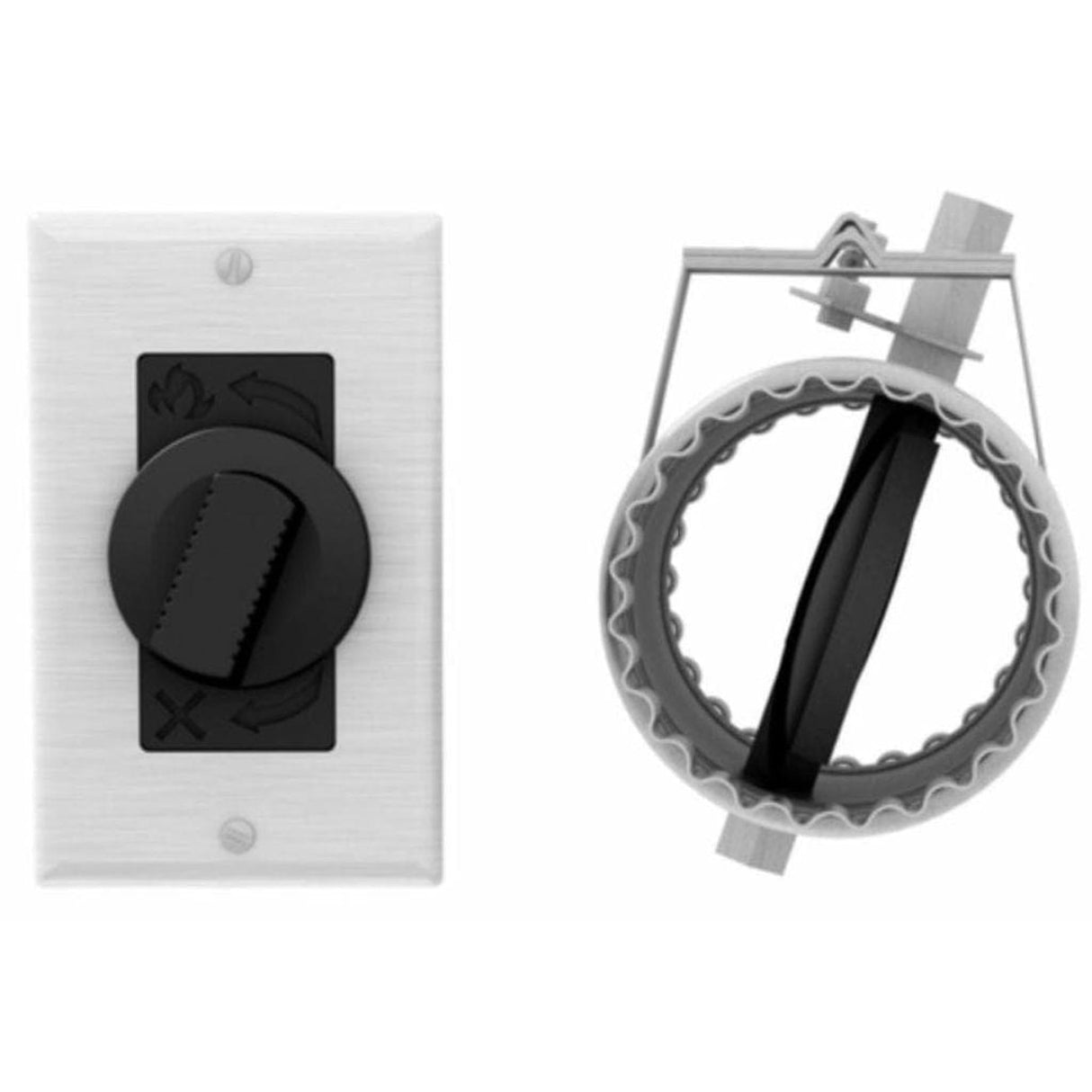 Ventis 5" Fresh Air Intake Register With Airtight Damper for Wood Burning Fireplace