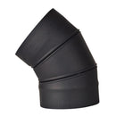 Ventis 6" Black 45-Degree Fixed Elbow (Single-Wall Black Stove Pipe)
