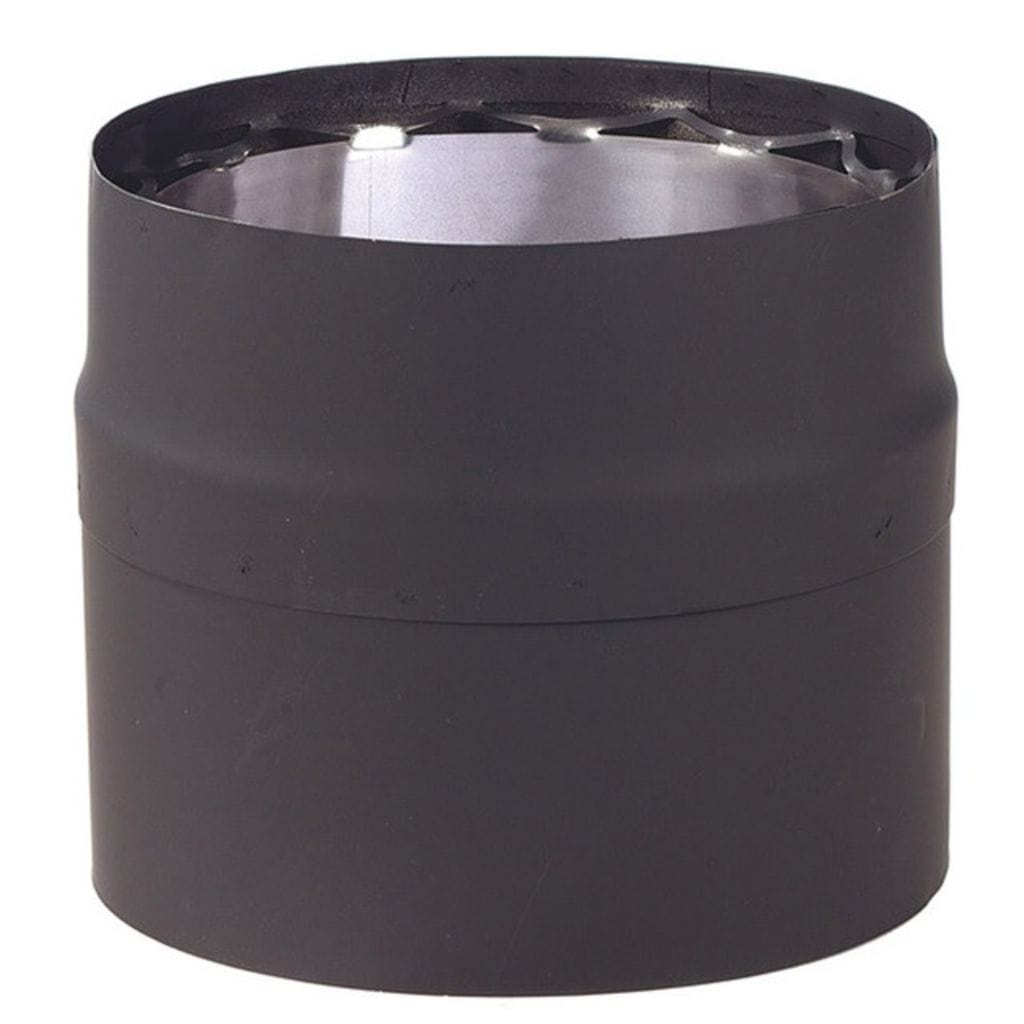 Ventis 6" x 12" Slip Section (Double-Wall Black Stove Pipe)