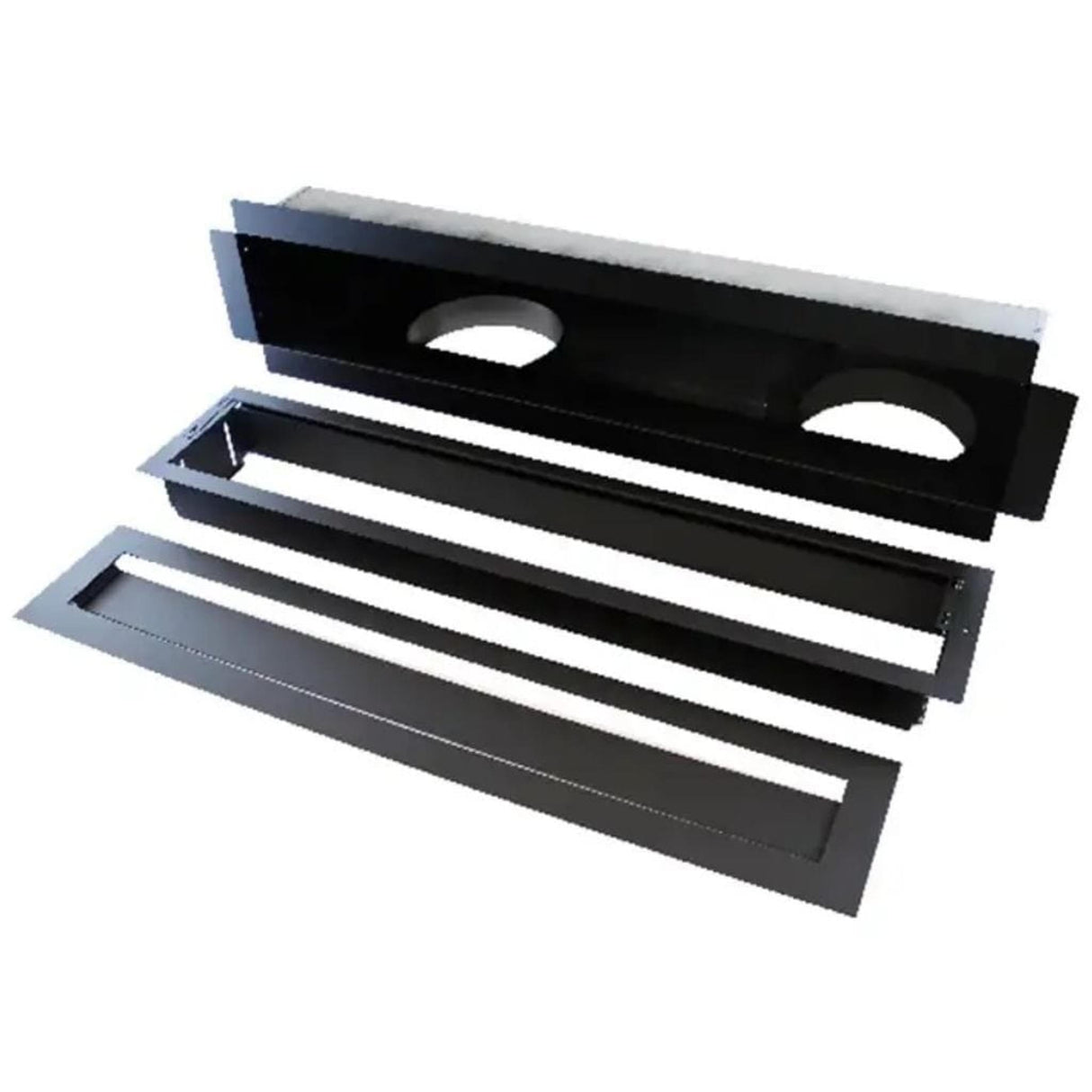 Ventis Black Modern Hot Air Gravity Kit for ME300 Wood Burning Fireplace