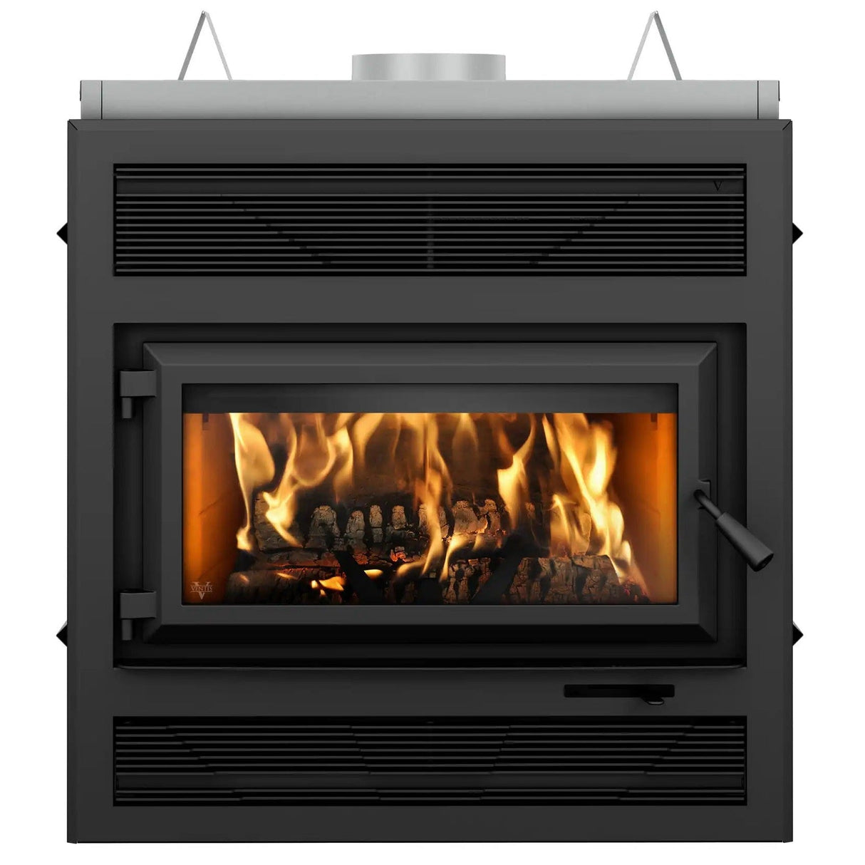 Ventis HE250R 37" Black High-Efficiency Wood Burning Fireplace with Blower – EPA 2020 Certified