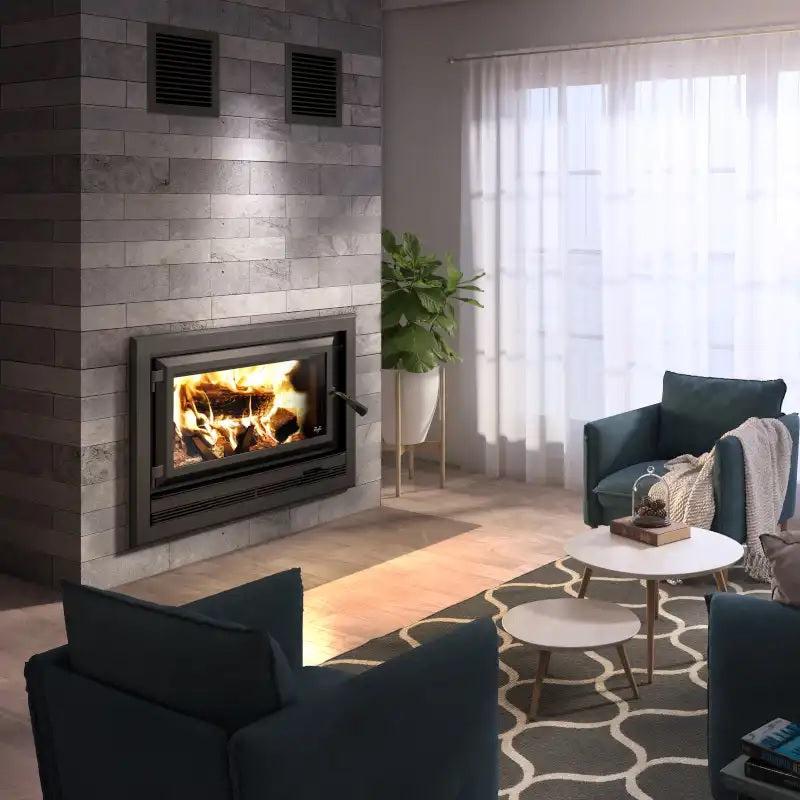 Ventis HE275CF 37" Large Contemporary Wood Fireplace with Single Door