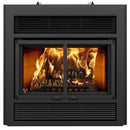Ventis ME150 40" Black Wood Burning Fireplace With Firescreen Doors