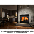 Ventis ME300 41" Black Wood Burning Large Fireplace With Blower