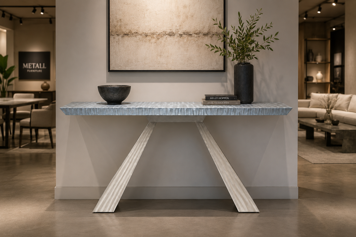 Metall Vera Stainless Steel Console Table