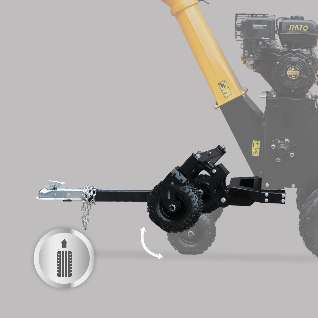 Chery Industrial 6" 15 HP 420cc Gas-Powered Wood Chipper