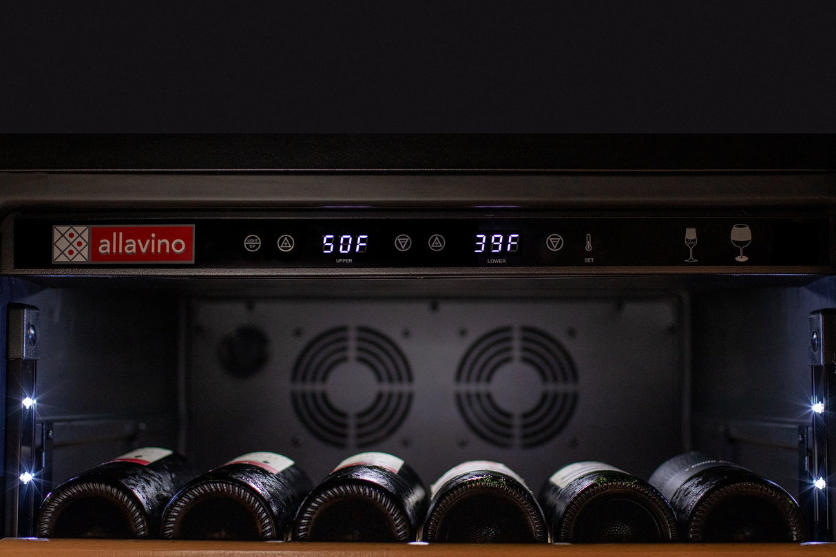 Allavino 76.5" Tall Stainless Steel Wine Refrigerator with Two Refrigerated Drawers AO YHWR7724D-S