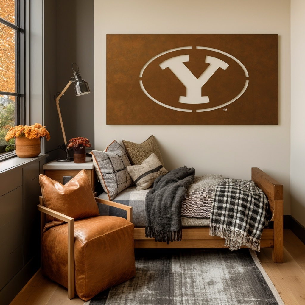 The Oval Y - Metal Wall Art - Landscape Umber