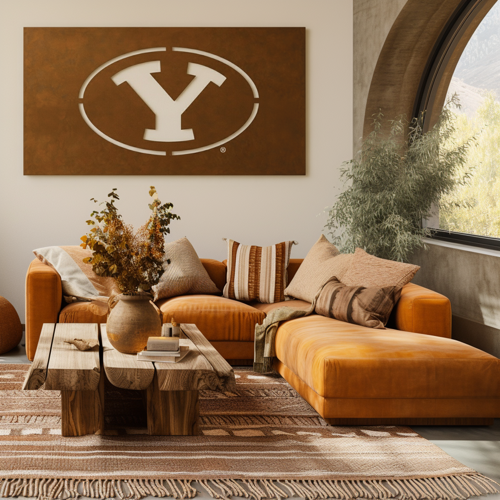 The Oval Y - Metal Wall Art - Landscape Umber
