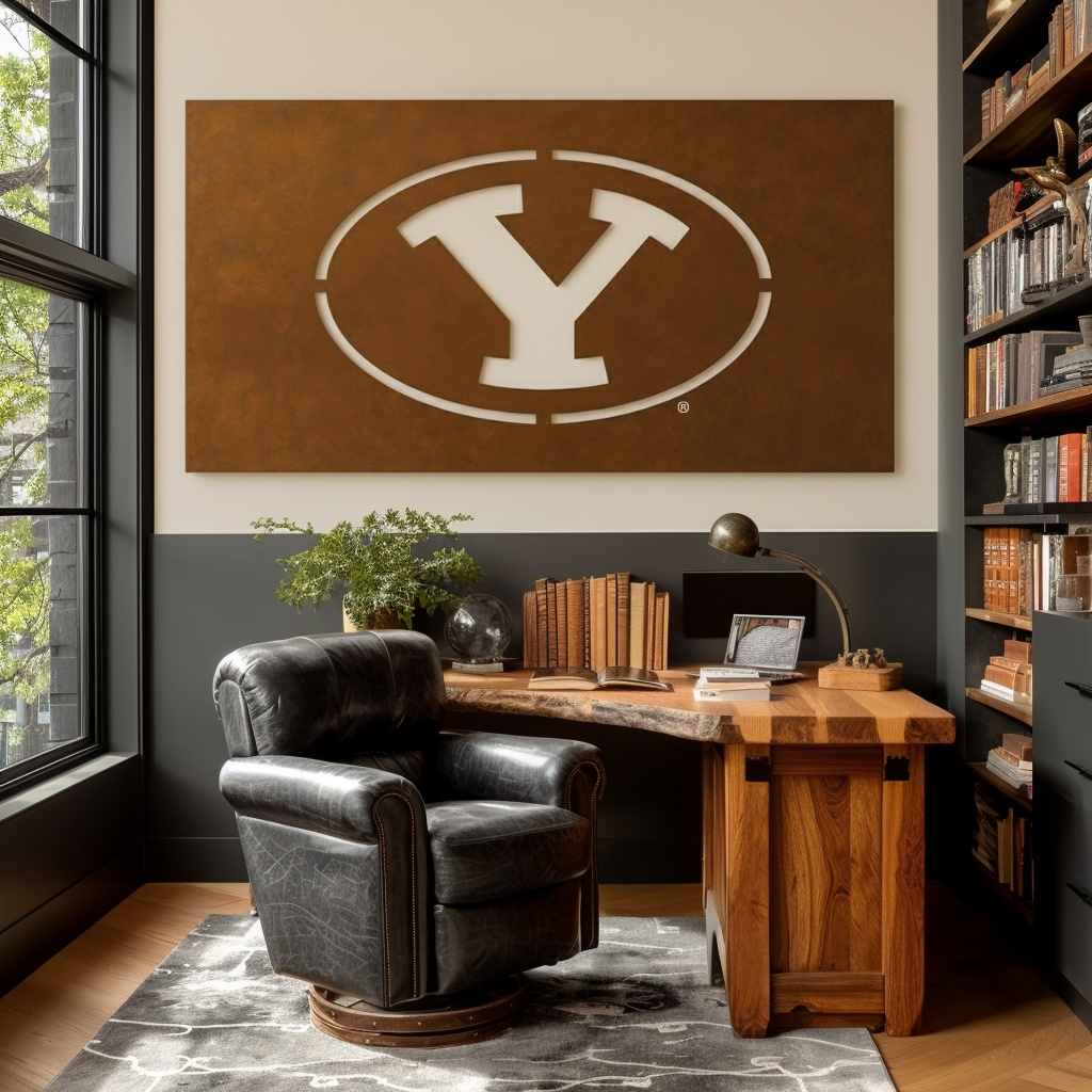 The Oval Y - Metal Wall Art - Landscape Umber