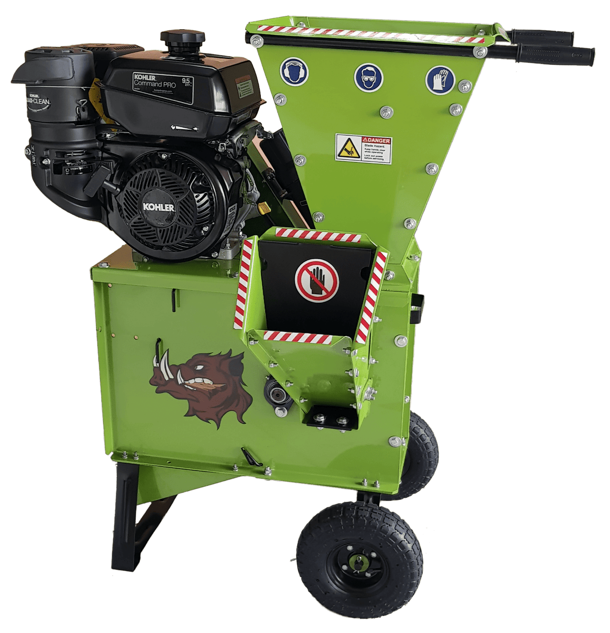 Yardbeast 2050 3″ Wood Chipper Shredder with Kohler CH395 277 cc 9.5HP Gas Engine