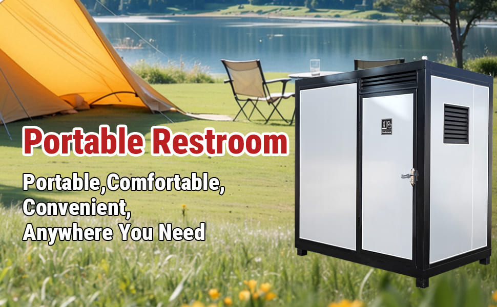 Portable Restroom with Shower Insulated All‑in‑One Steel Frame