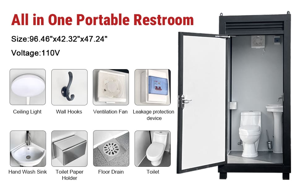 Portable Insulated Toilet Cabin