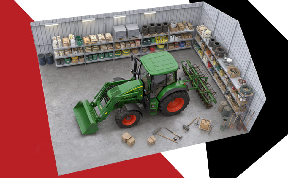 33FT × 25FT Metal Garage Barn Reinforced Steel Structure with Dual Doors
