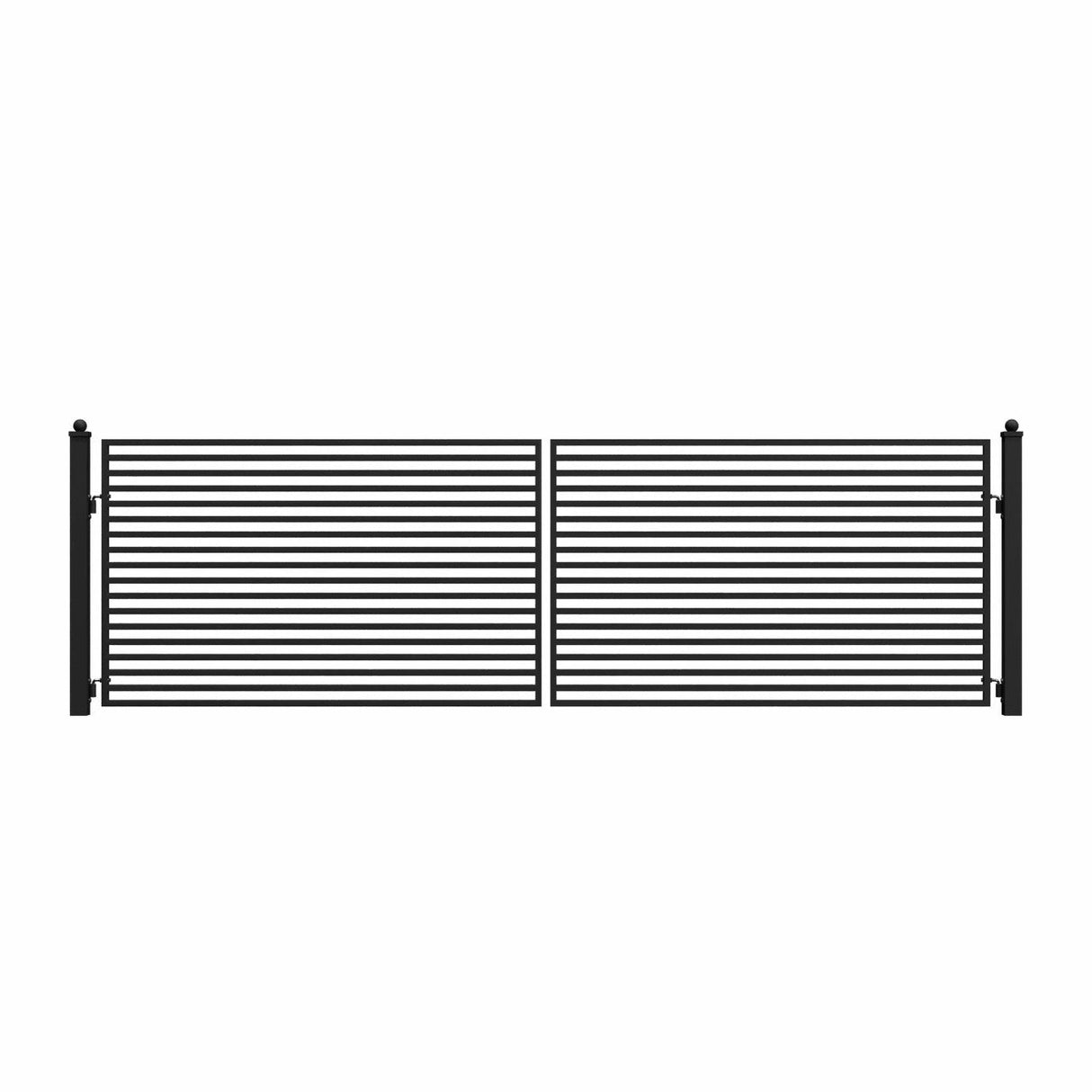 Chery Industrial 18'x6' Steel Dual Swing Driveway Gate - MILAN Style
