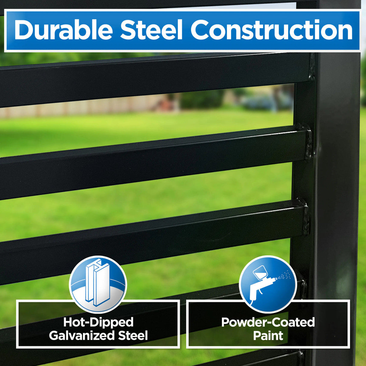 Chery Industrial 18'x6' Steel Dual Swing Driveway Gate - MILAN Style