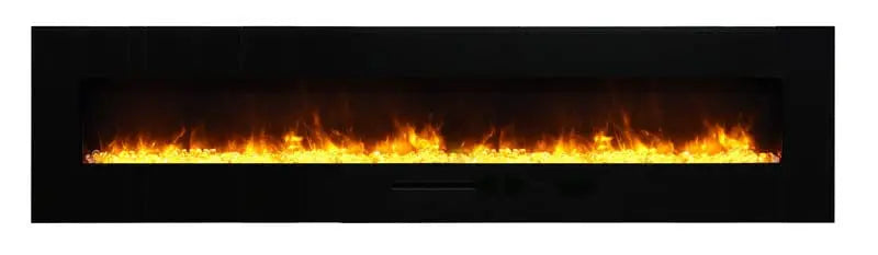 Amantii WM-FM-88-10023-BG 88" Wall/Flush Mount Electric Fireplace Glass Surround