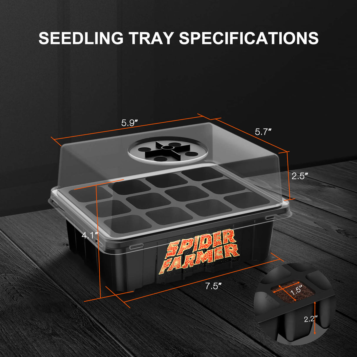 Spider Farmer 4 Pack Spider Farmer Seed Starting Trays Germination Tray