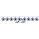 Alien Hydroponics V-SYSTEM 9 Pot 1 Row Kit