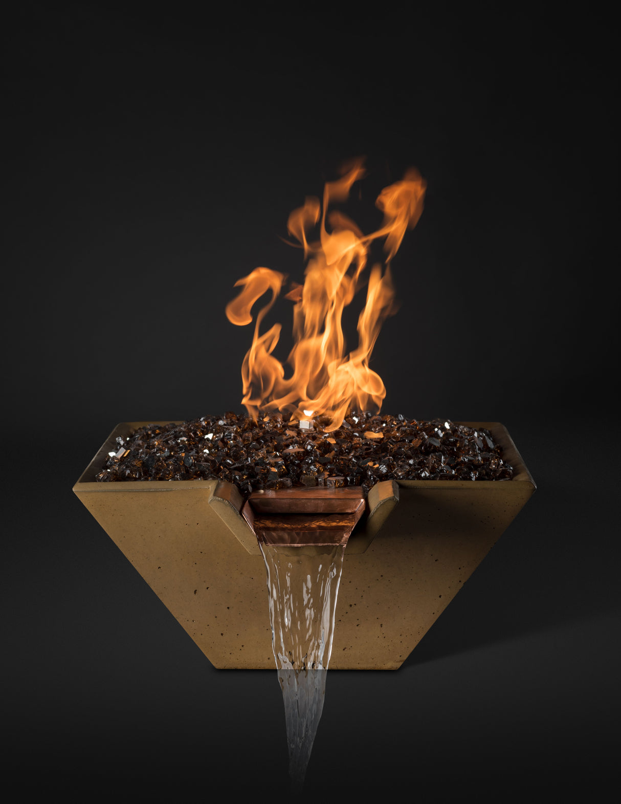Slick Rock Concrete - Cascade Square Concrete Fire & Water Bowl