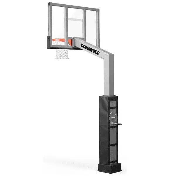 Dominator 60" Glass Backboard Adjustable Basketball Hoop Outdoor Goal System