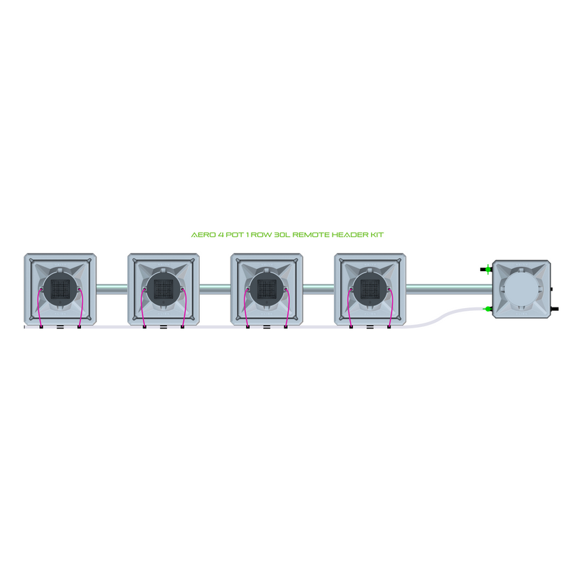 Alien Hydroponics AERO 4 Pot 1 Row Kit