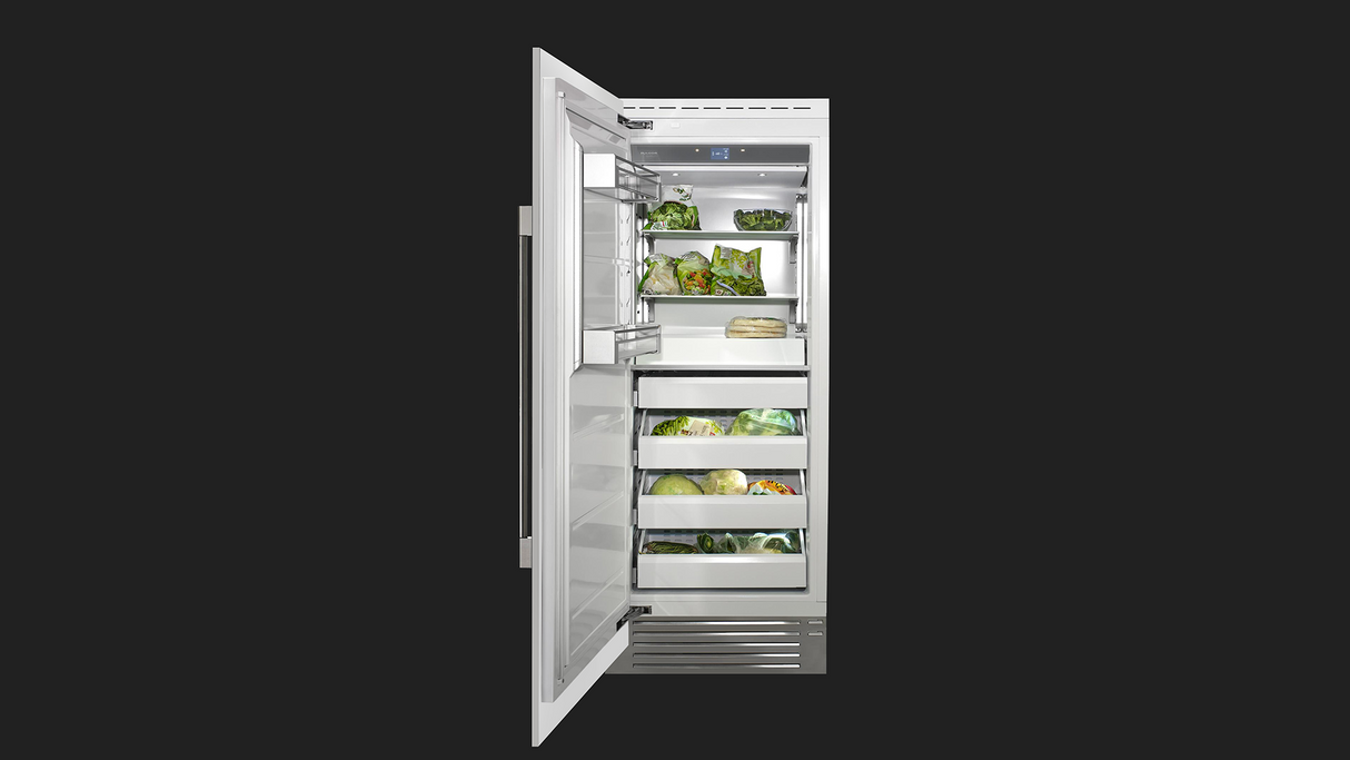 Fulgor Milano 700 Series 36 Inch 21.54 Cu. Ft. Built-In Panel Ready Column Freezer Left Hinge F7IFC36O1-L