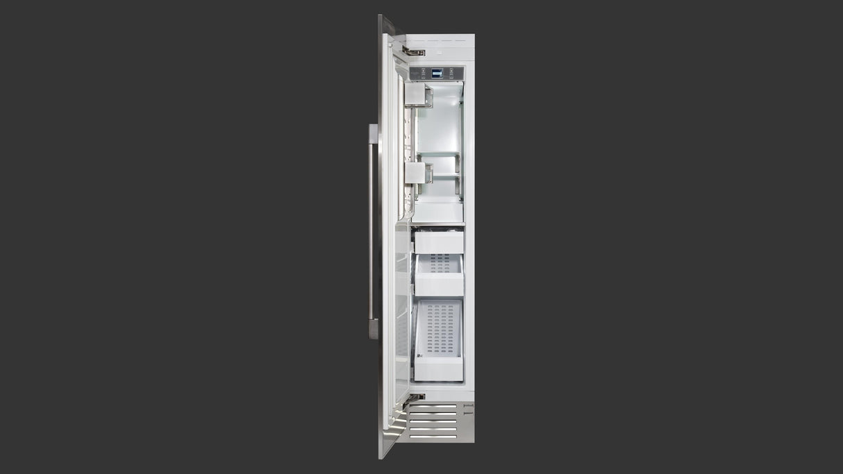 Fulgor Milano 700 Series 18 Inch 8.22 Cu. Ft. Built-In Column Freezer with Ice Maker Left Hinge F7SFC18S1-L
