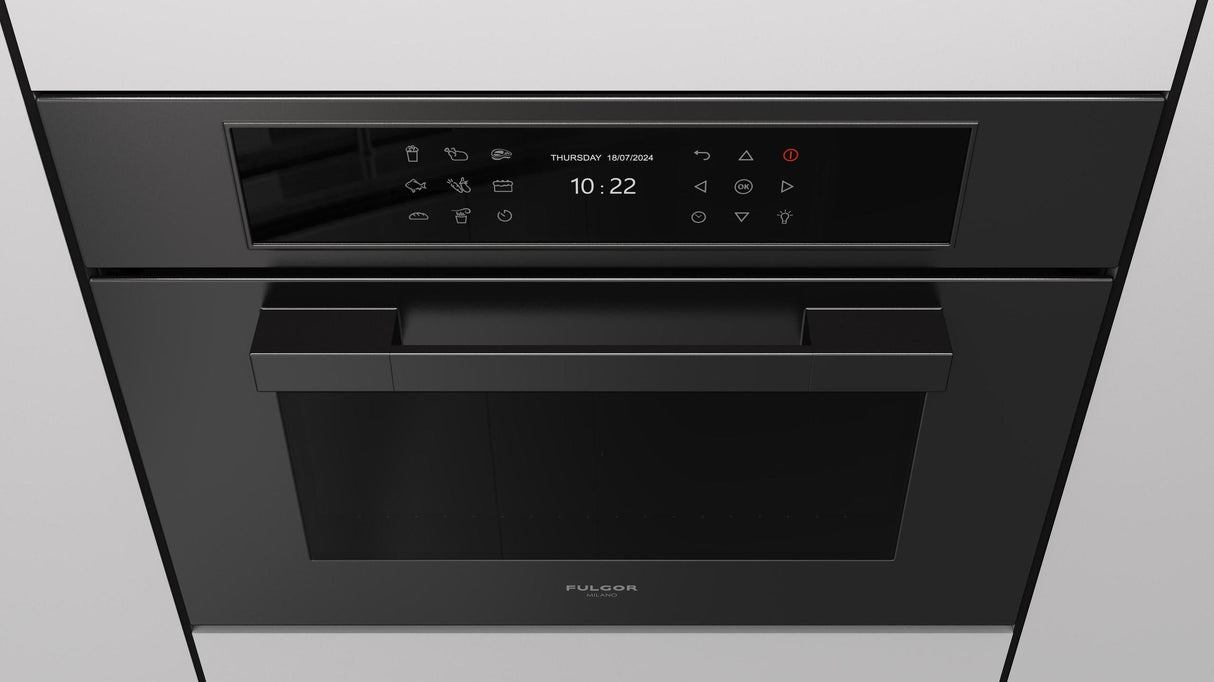 Fulgor Milano Matteo 700 Series 24" Matte Black Single Wall Electric Combi Speed Oven F7MSPD24MB1