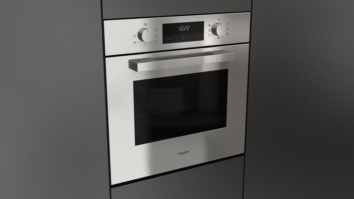 Fulgor Milano 24” Built-In Single Wall Oven Stainless Steel Electric Oven F1MSM24S1