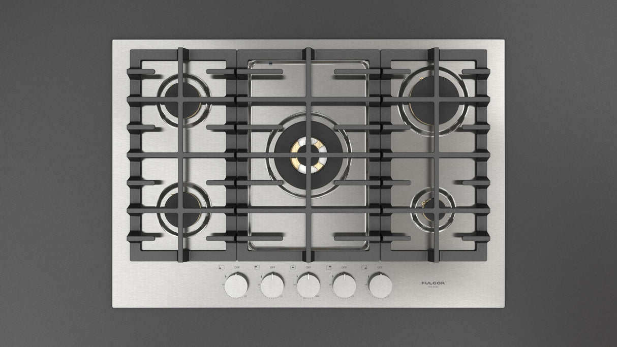 Fulgor Milano 30” Built-In Gas Cooktop Stainless Steel Gas Cooktop F4MGK30S1