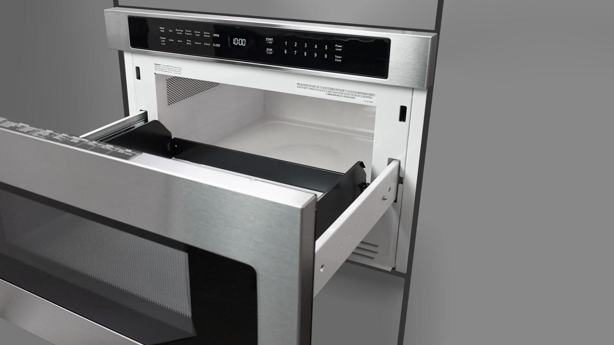 Fulgor Milano 24" Built-In Drawer Microwave Stainless Steel Distinto Series F7DMW24S2