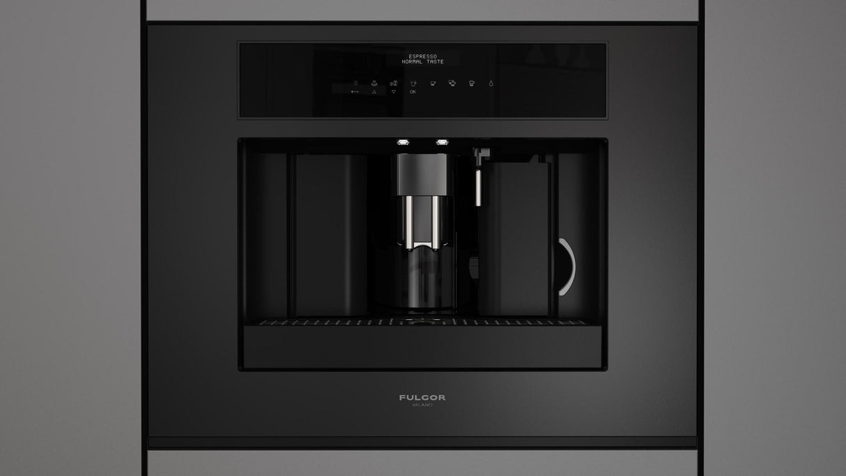 Fulgor Milano 24" Matte Black Built-In Coffee Maker & Grinder F7MBC24MB1